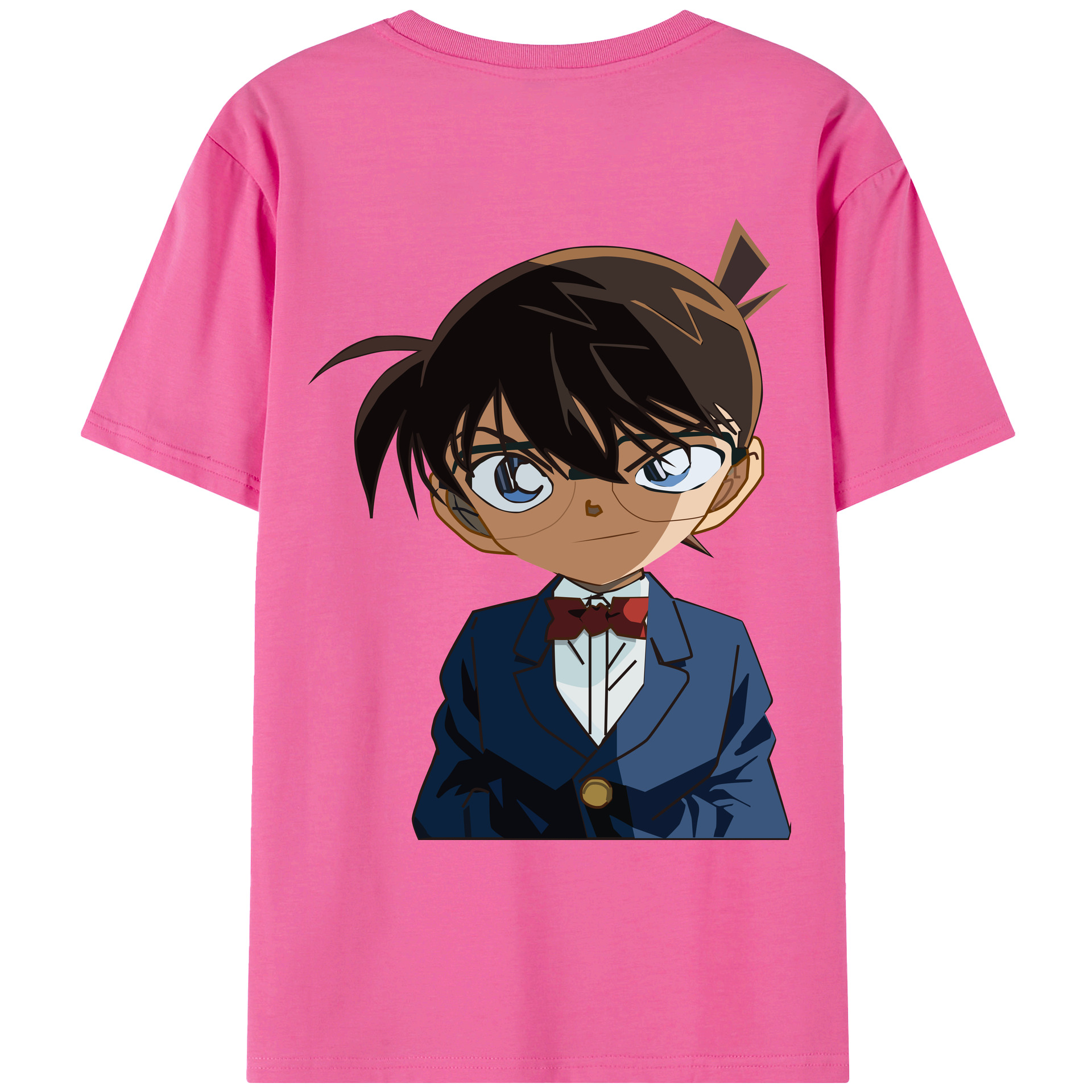 （画像用） 名探偵コナン 江戸川 コナン Detective Conan Conan Edogawa レディース半袖Tシャツ(バックプリント)